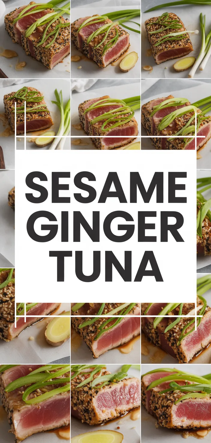 A photo of Sesame Crusted Tuna Steaks With Ginger Recipe