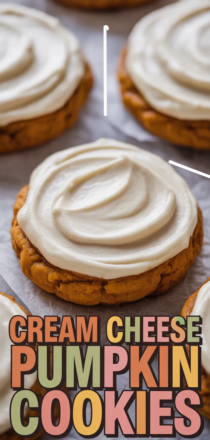 A photo of Soft Pumpkin Cookies With Cream Cheese Frosting Recipe