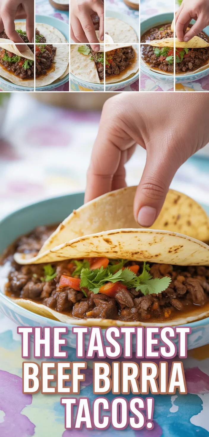A photo of The Tastiest Beef Birria Tacos! Recipe