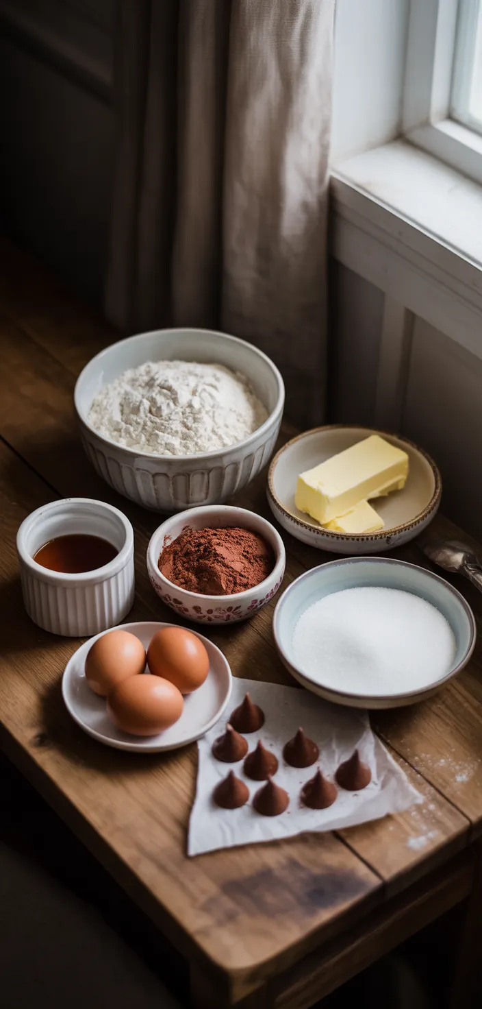 Ingredients photo for Easy Hershey's Red Velvet Blossoms Cookies Recipe