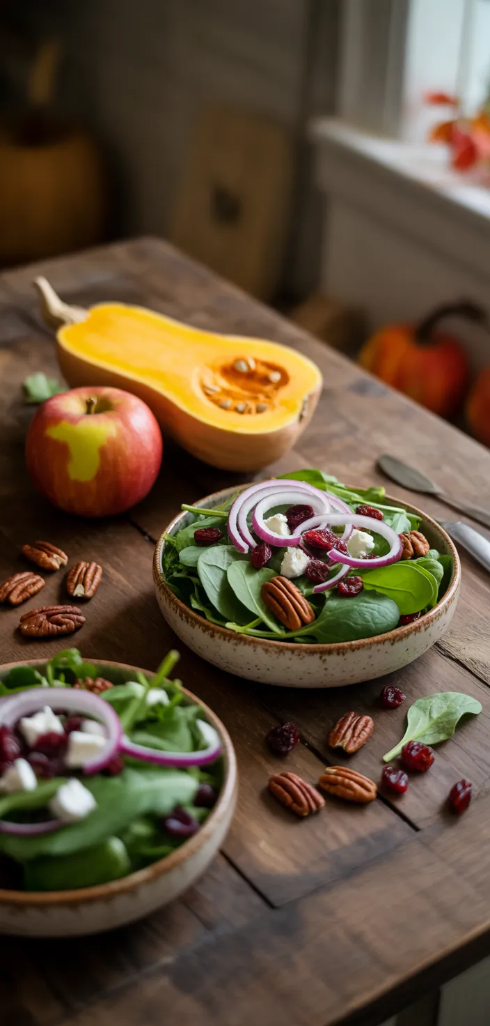 Ingredients photo for Fall Harvest Salad With Butternut Squash And Apple Recipe