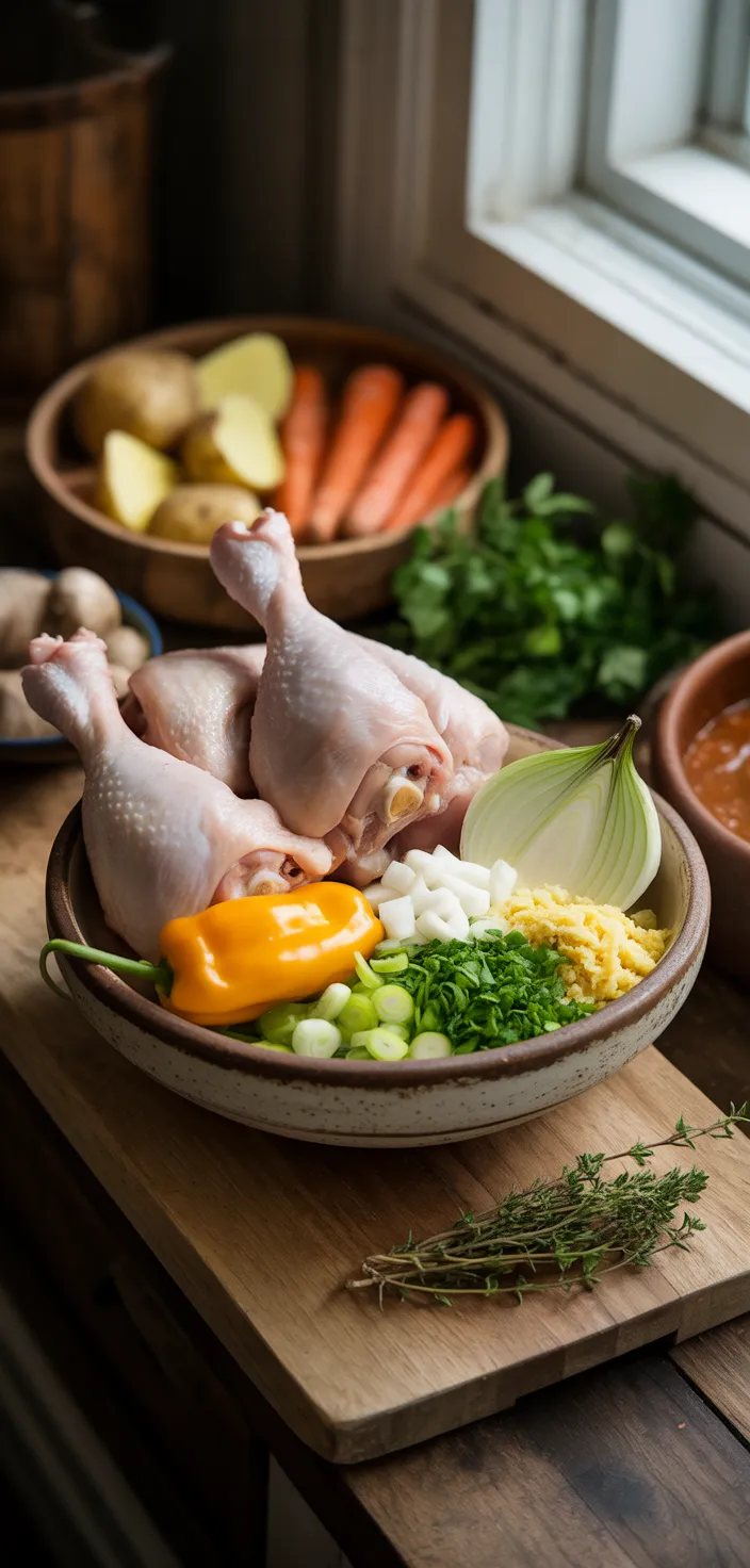 Ingredients photo for Jamaican Curry Chicken Recipe