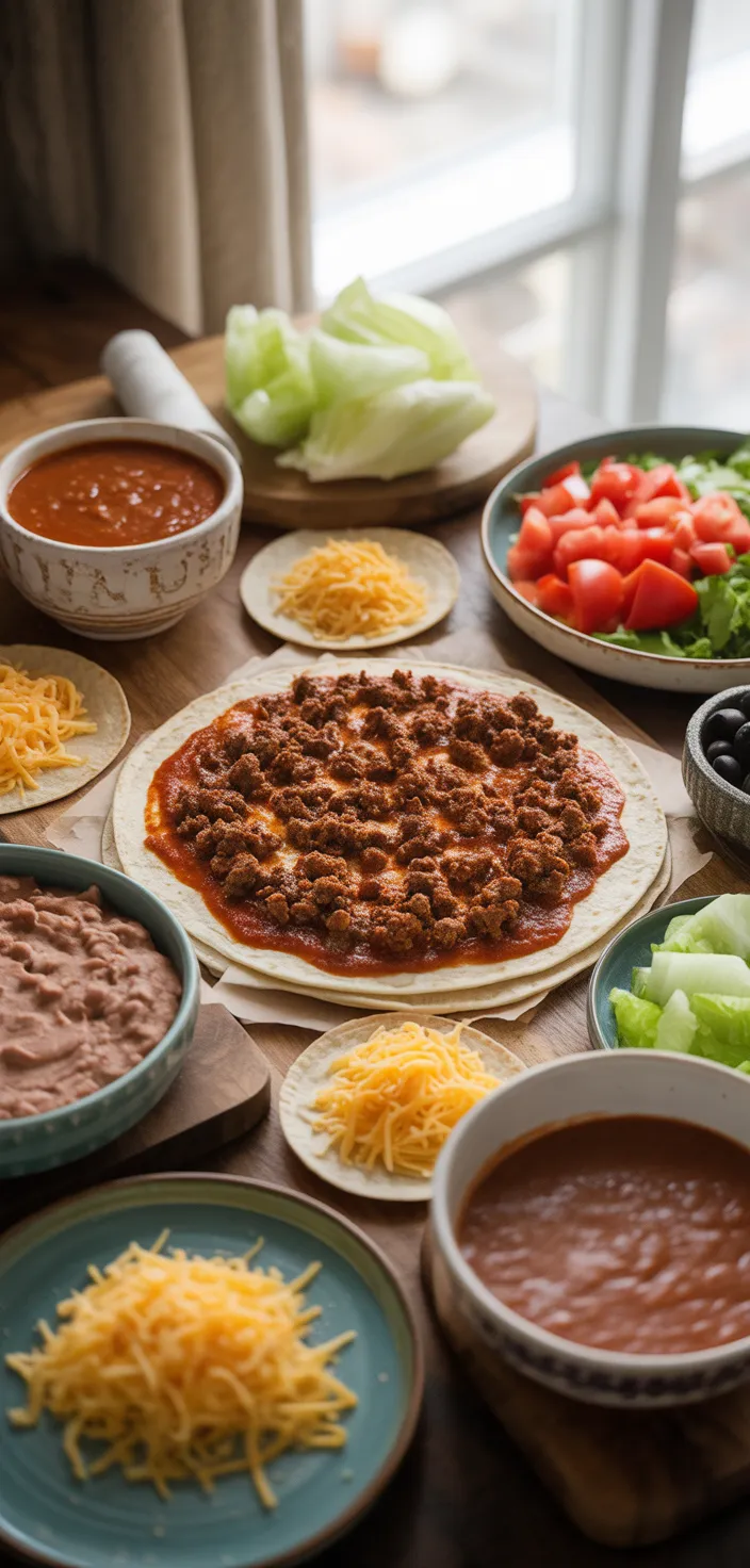 Ingredients photo for Mexican Pizza (Taco Bell Copycat Recipe)