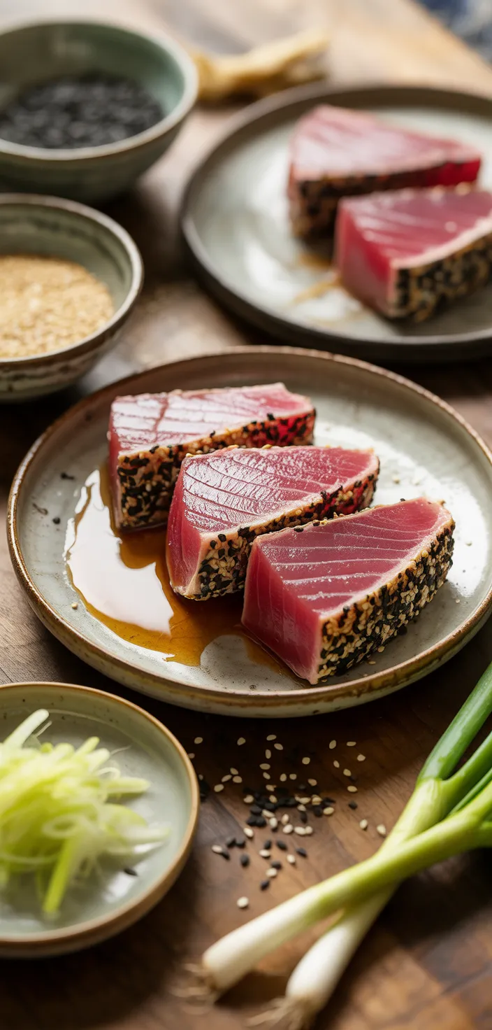 Ingredients photo for Sesame Crusted Tuna Steaks With Ginger Recipe