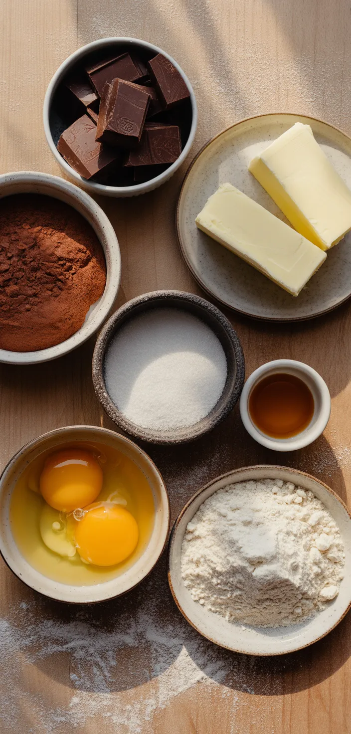 Ingredients photo for Air Fryer Lava Cake Recipe