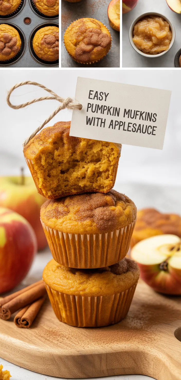 A photo of Easy Pumpkin Muffins With Applesauce Recipe