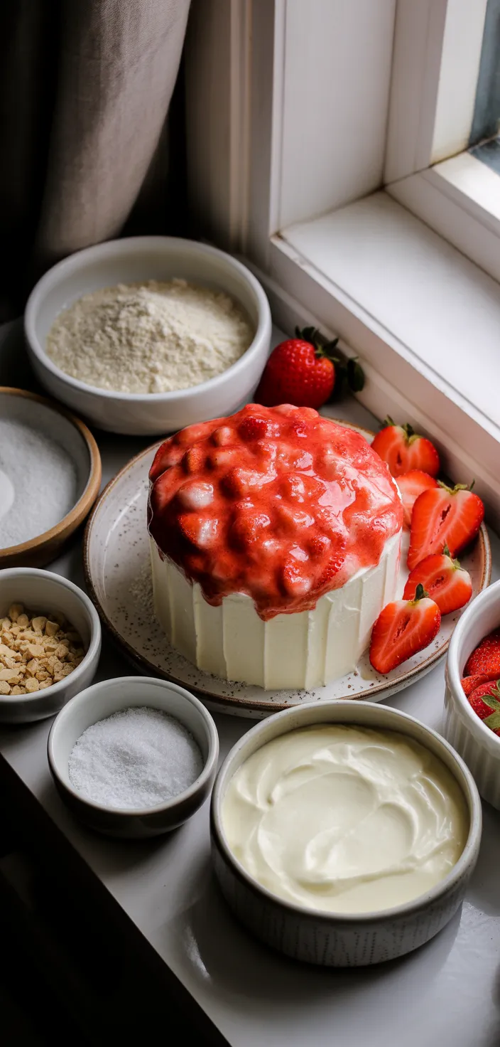 Ingredients photo for Keto Strawberries And Cream Cake Recipe