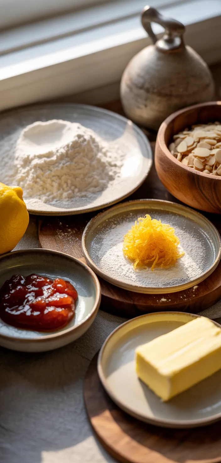 Ingredients photo for Linzer Cookies Italian Stawberry Jam Recipe