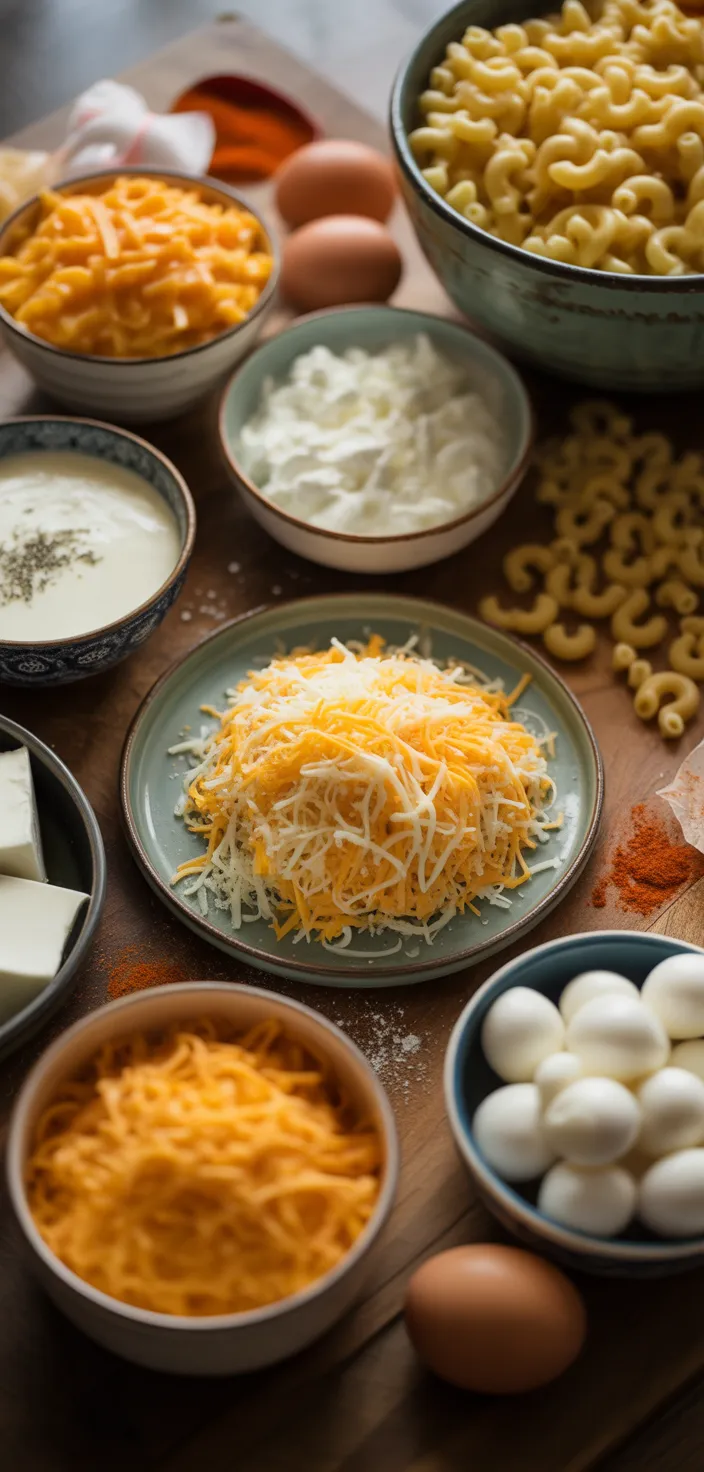 Ingredients photo for Soul Food Southern Baked Mac And Cheese Recipe