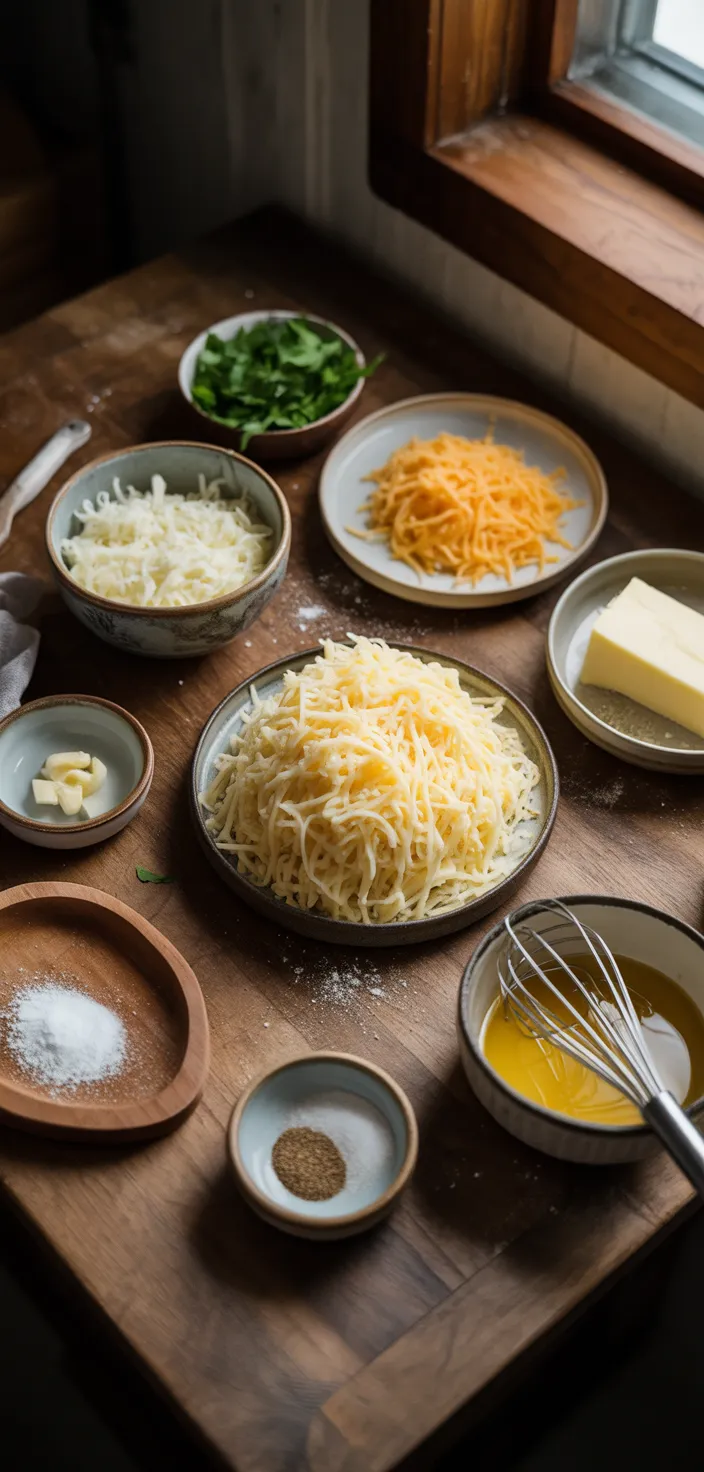 Ingredients photo for Cheesy Pull Apart Christmas Bread Recipe