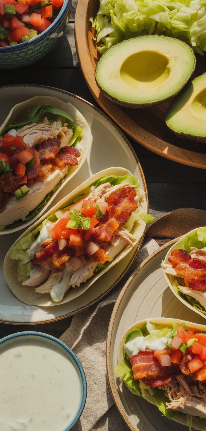 Ingredients photo for Chicken Bacon Ranch Wraps Recipe