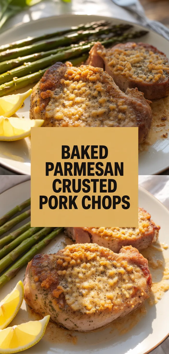 A photo of Baked Parmesan Crusted Pork Chops Recipe
