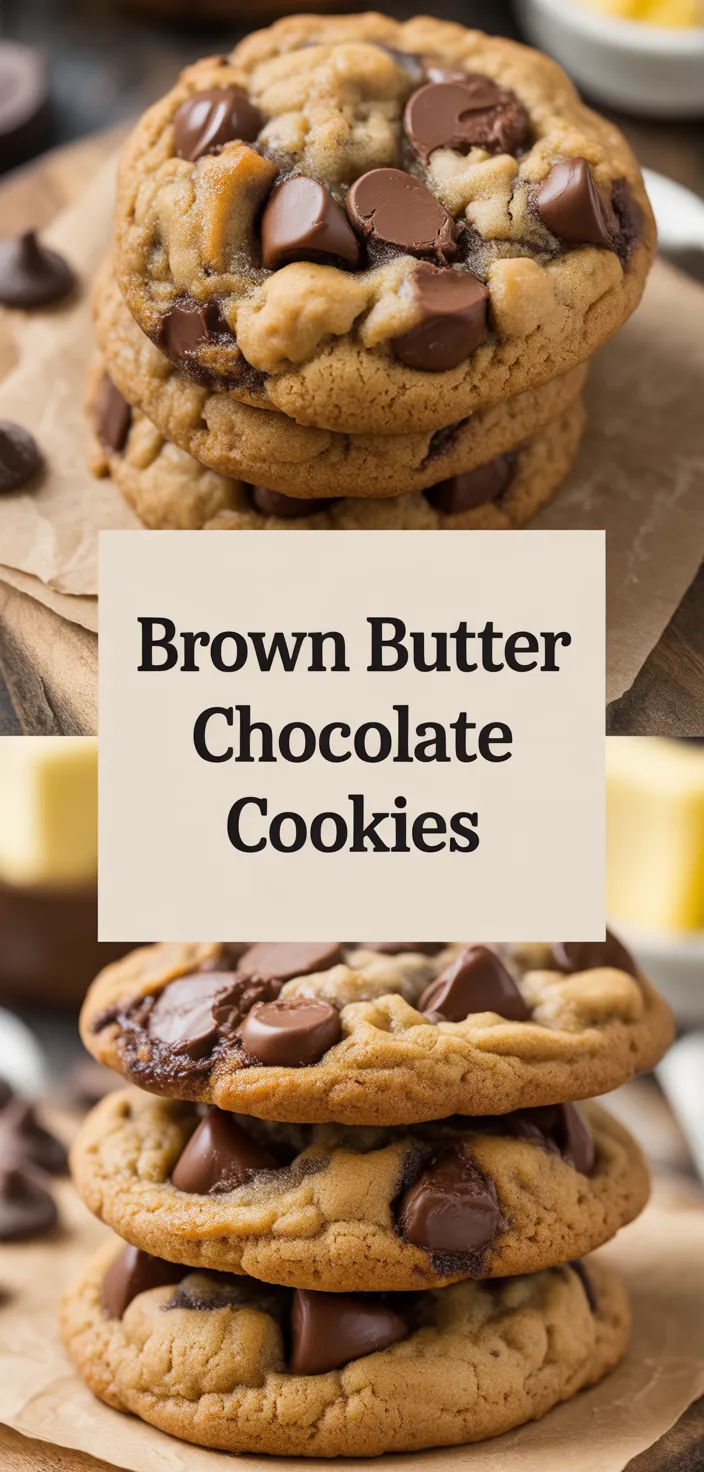 A photo of Chewy Brown Butter Chocolate Chip Cookies Recipe