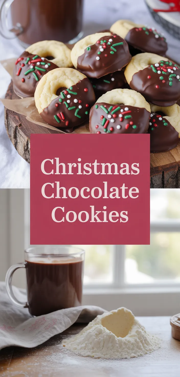A photo of Classic Chocolate Dipped Butter Cookies For Christmas Recipe