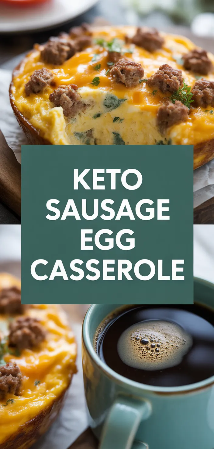 A photo of Sausage & Egg Keto Breakfast Casserole Recipe