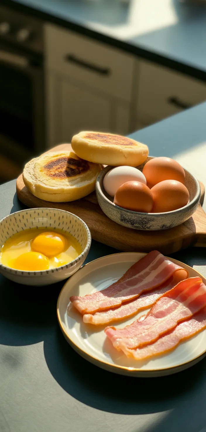 Ingredients photo for Easy Eggs Benedict Recipe