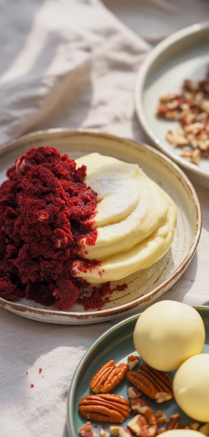 Ingredients photo for Red Velvet Cheesecake Balls Recipe