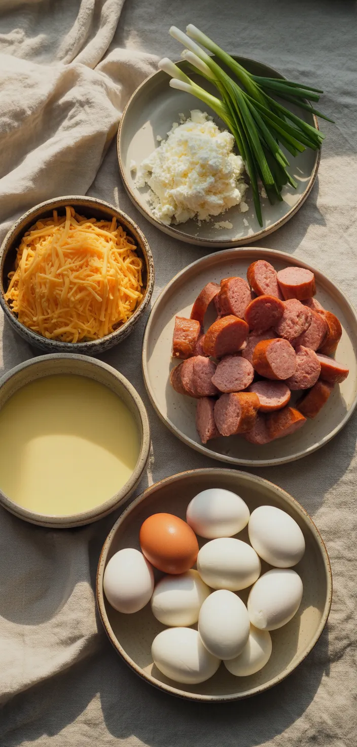 Ingredients photo for Sausage & Egg Keto Breakfast Casserole Recipe