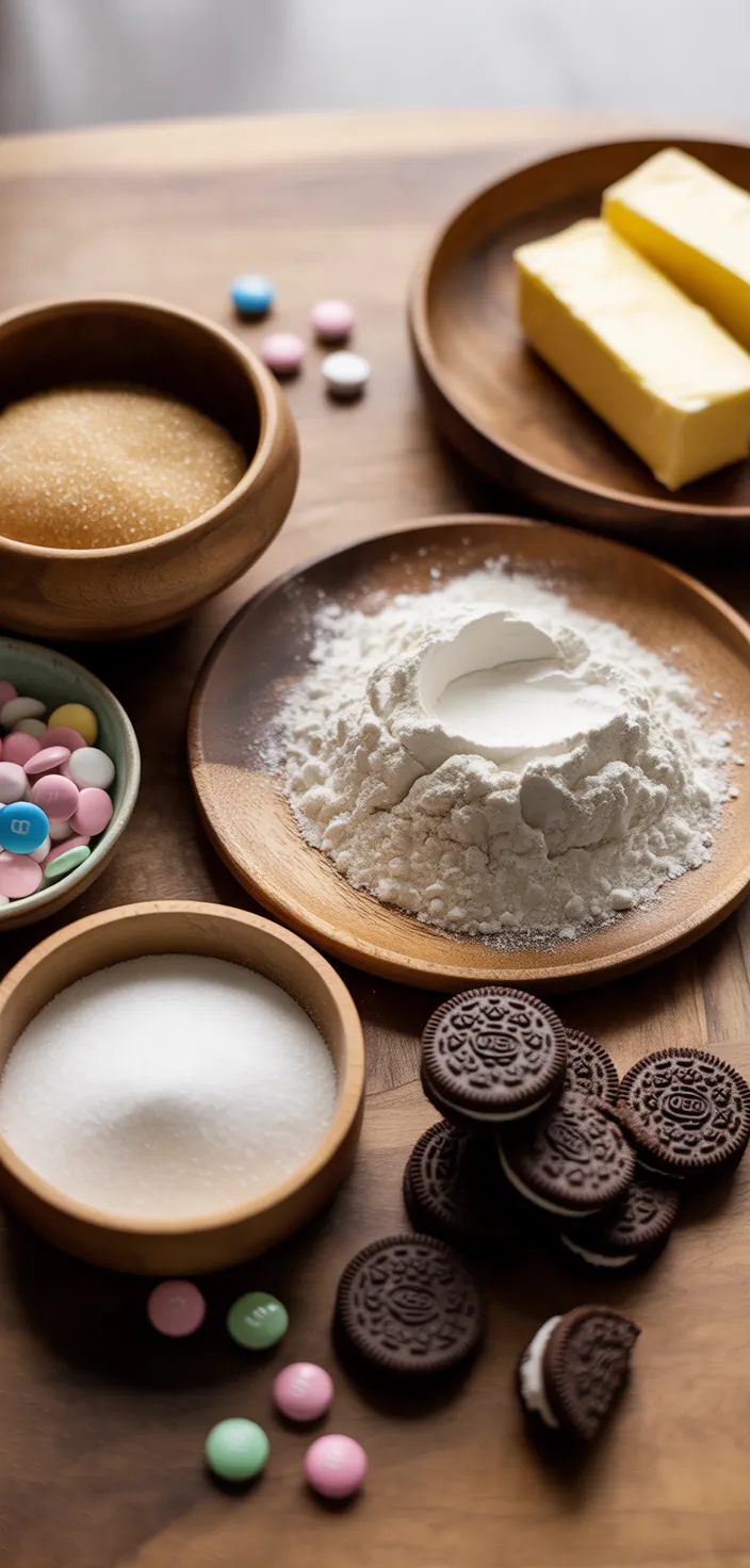 Ingredients photo for The Best Valentine's Day Oreo M&m's Cookies Recipe