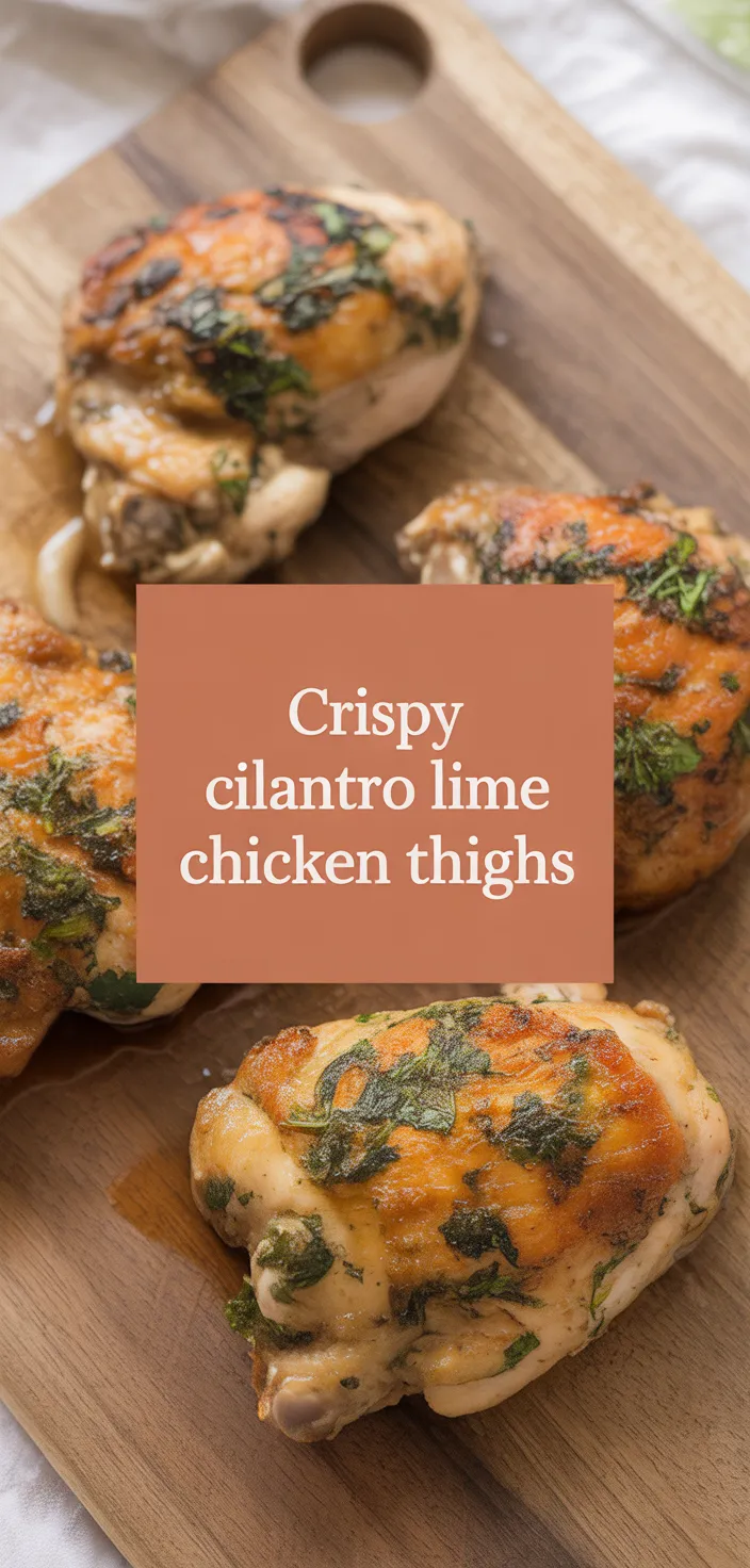 A photo of Crispy Cilantro Lime Chicken Thighs Recipe