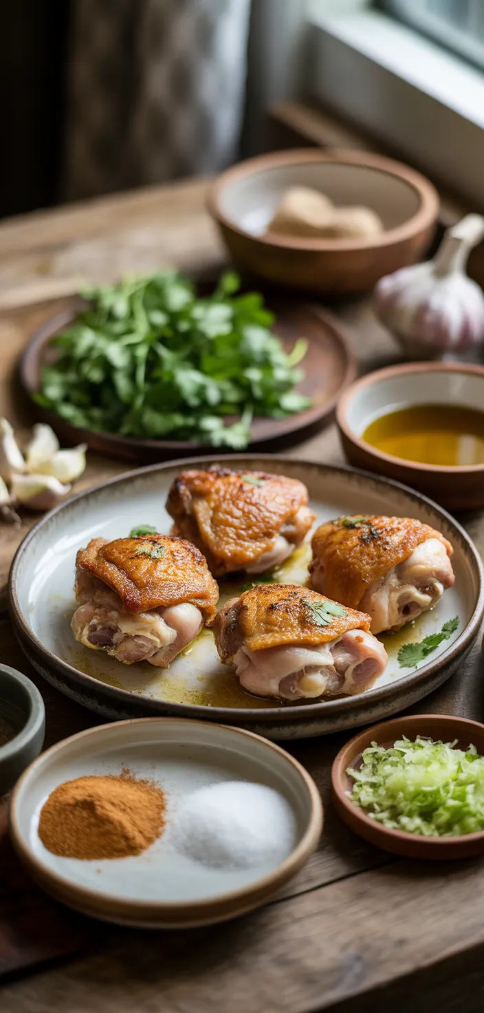 Ingredients photo for Crispy Cilantro Lime Chicken Thighs Recipe