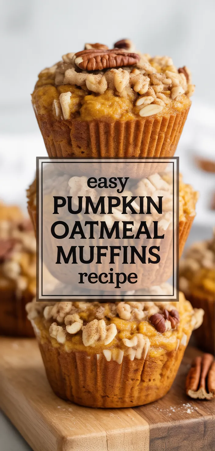 A photo of Easy Pumpkin Oatmeal Muffins Recipe