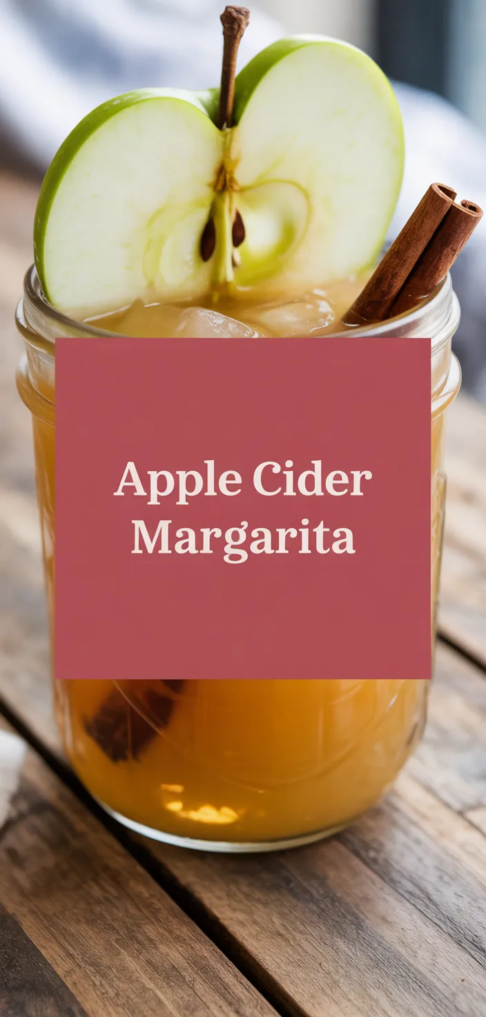 A photo of Fast + Easy Apple Cider Margarita Recipe