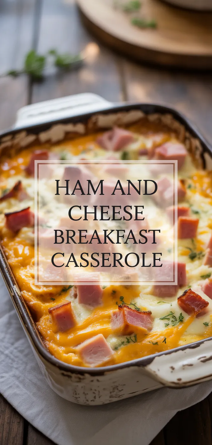 A photo of Ham And Cheese Breakfast Casserole Recipe