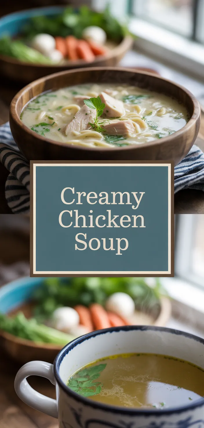 A photo of Master The Art Of Creamy Chicken Noodle Soup Recipe