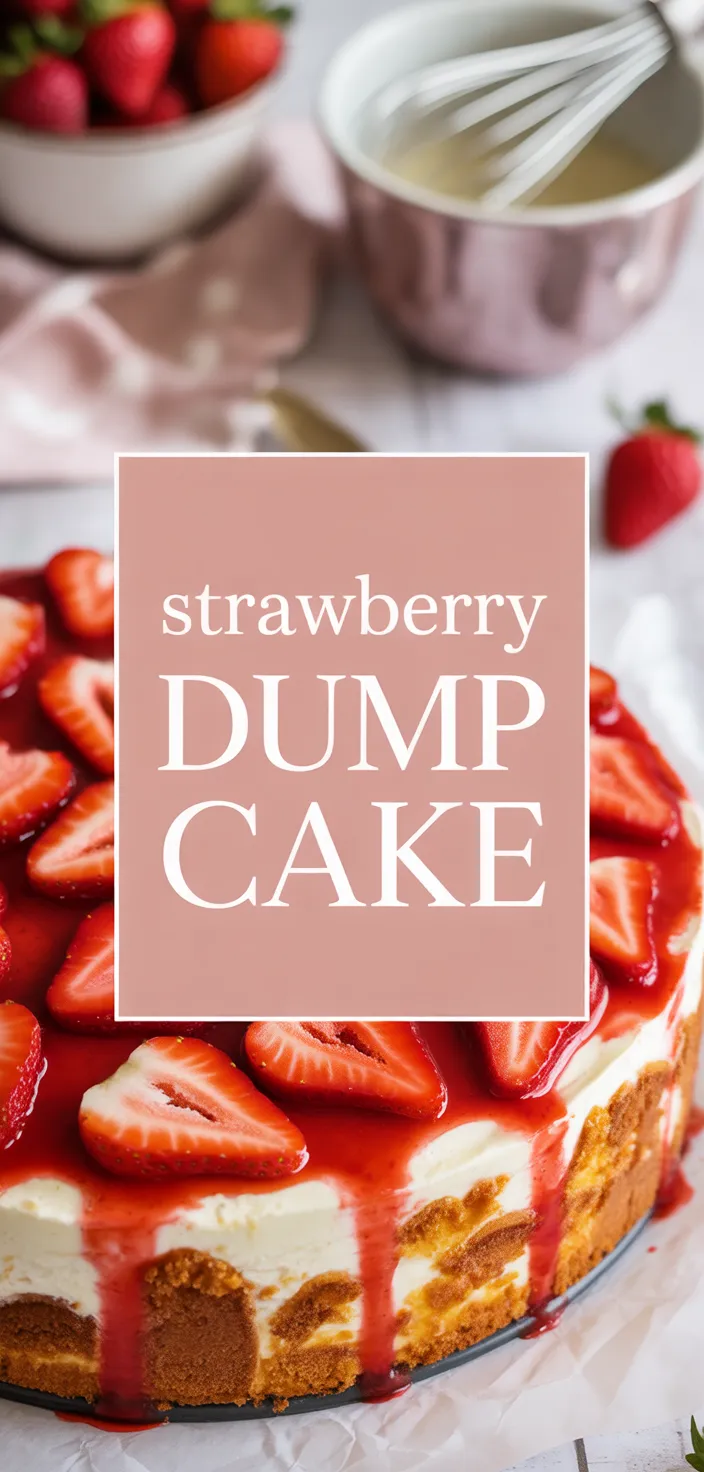 A photo of Quick And Delicious Strawberry Cheesecake Dump Cake Recipe
