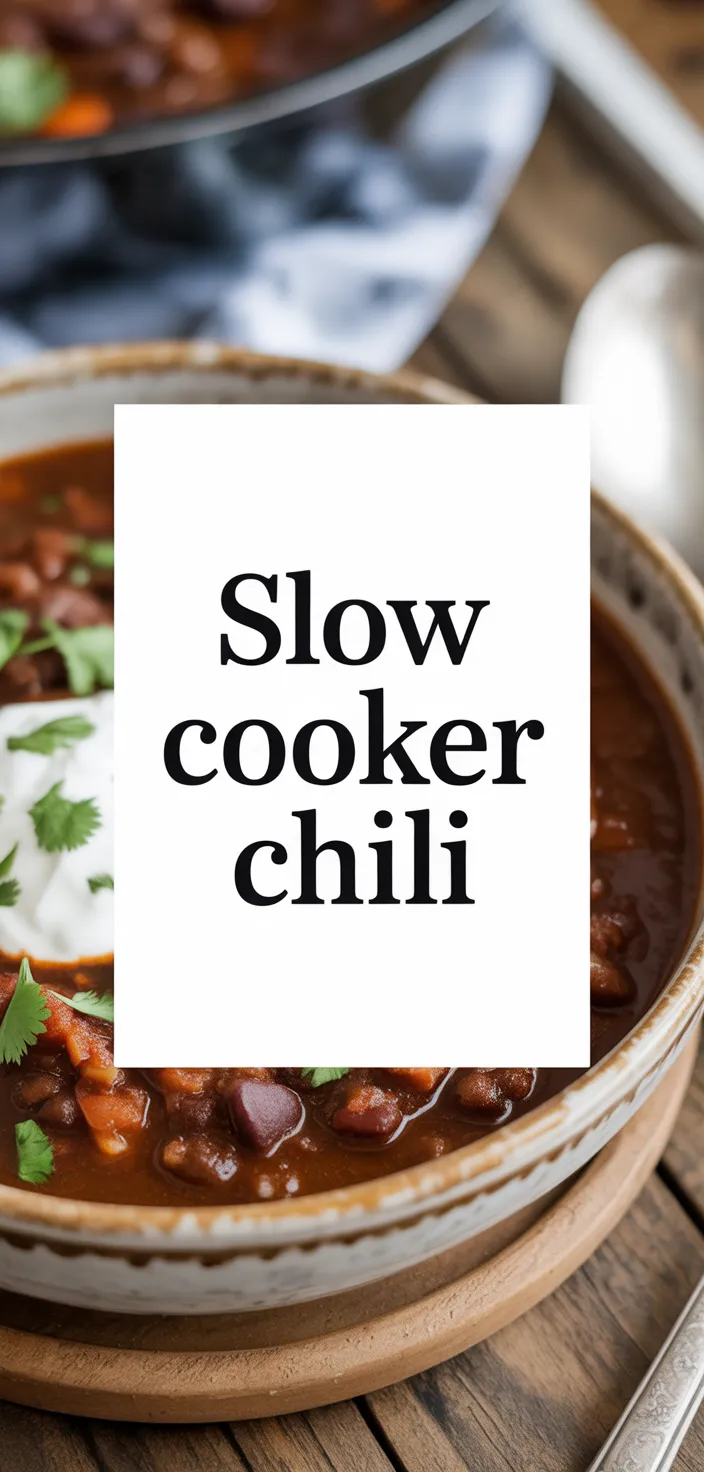 A photo of Slow Cooker Chili Recipe