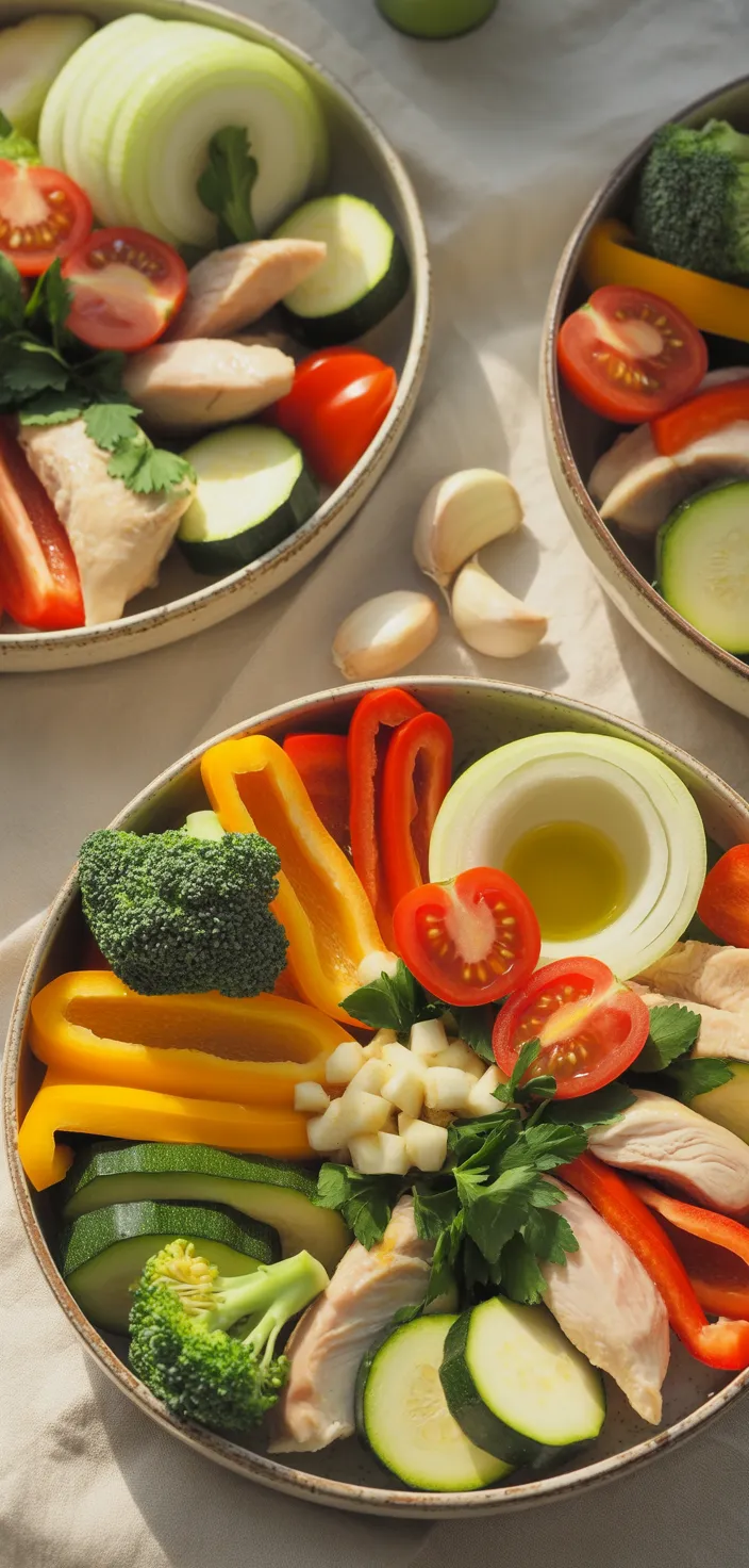 Ingredients photo for Healthy Chicken And Vegetable Skillet Recipe