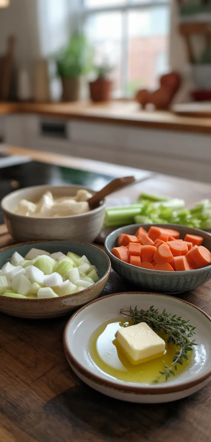 Ingredients photo for Master The Art Of Creamy Chicken Noodle Soup Recipe