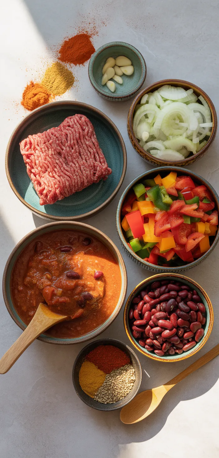Ingredients photo for Slow Cooker Chili Recipe
