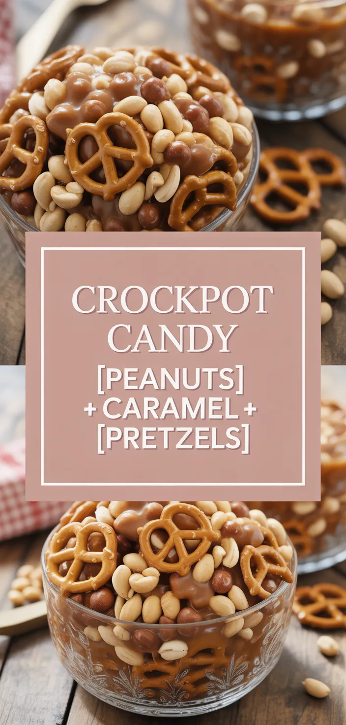 A photo of Crockpot Candy [Peanuts + Caramel + Pretzels] Recipe