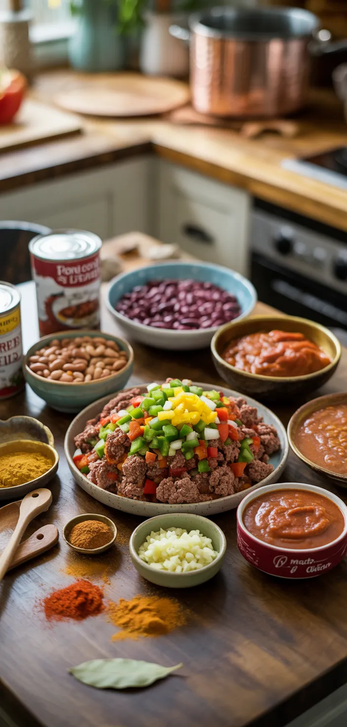 Ingredients photo for Crockpot Chili Recipe