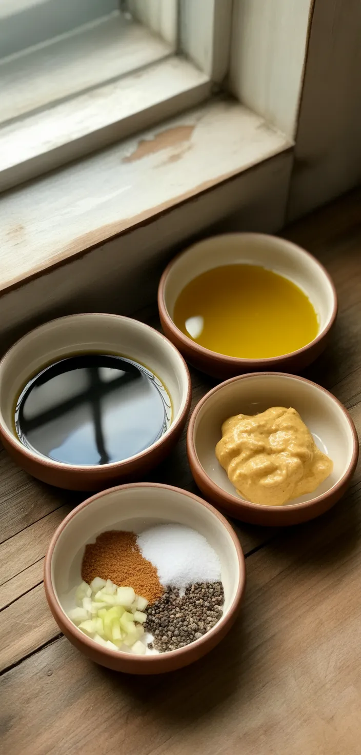 Ingredients photo for Homemade Balsamic Vinaigrette Dressing Recipe