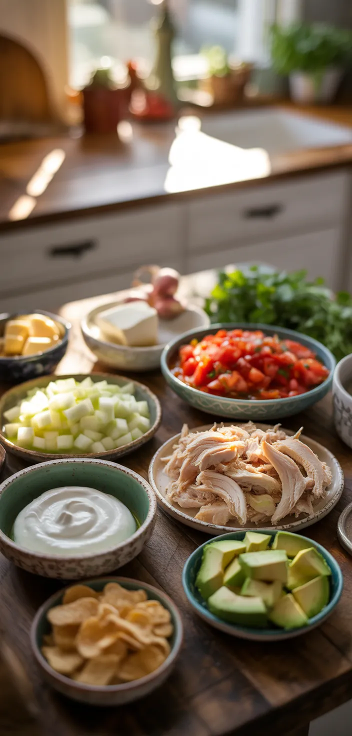 Ingredients photo for Keto Chicken Tortilla Soup Recipe