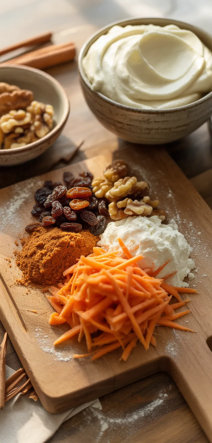 Ingredients photo for To Die For Carrot Cake Recipe