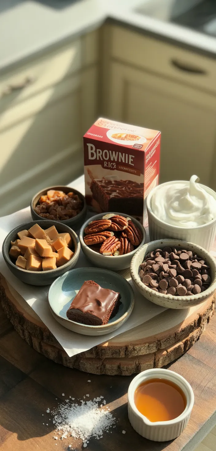 Ingredients photo for Better Than Sex Brownie Bars Recipe