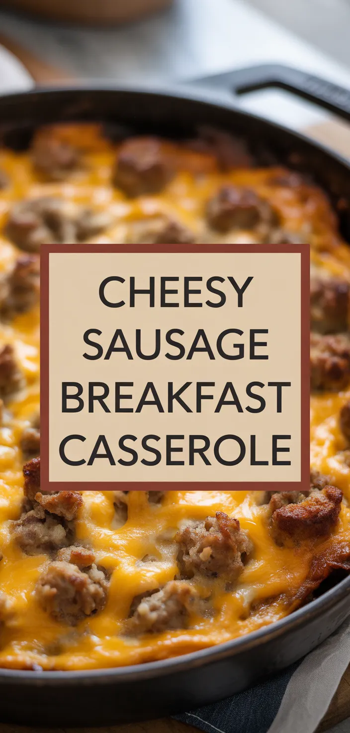 A photo of Cheesy Sausage Breakfast Casserole Recipe