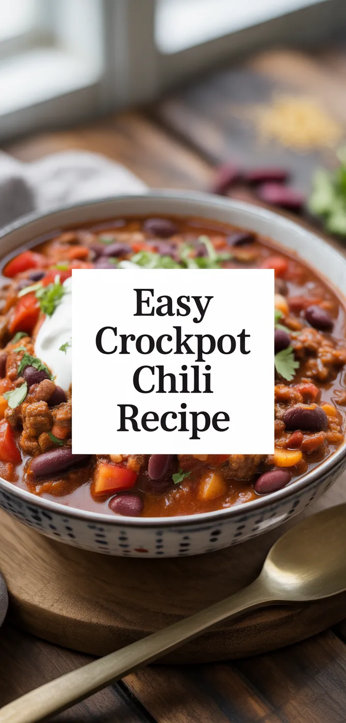 A photo of Easy Crockpot Chili Recipe