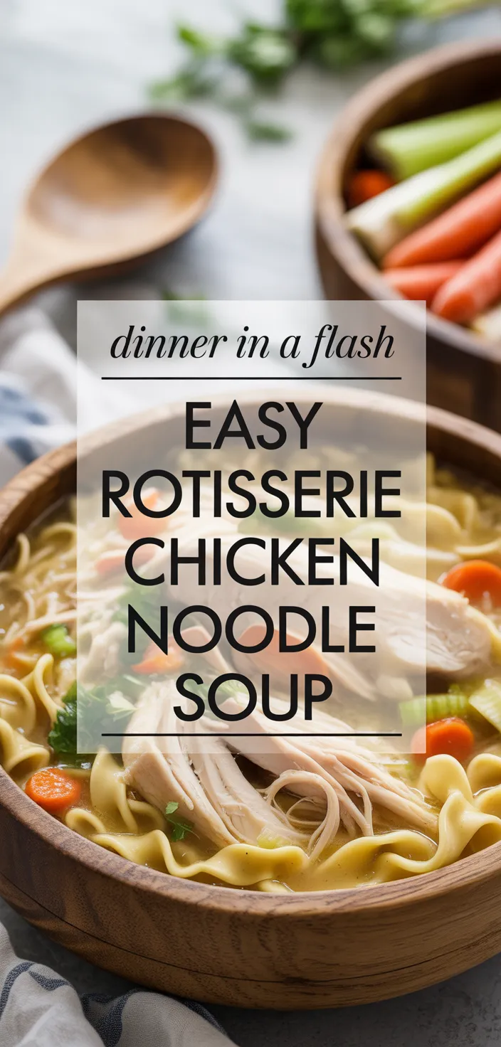 A photo of Easy Rotisserie Chicken Noodle Soup Recipe
