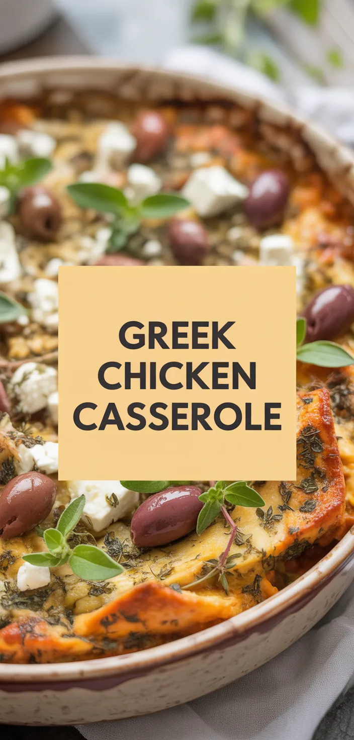 A photo of Greek Chicken Casserole Recipe