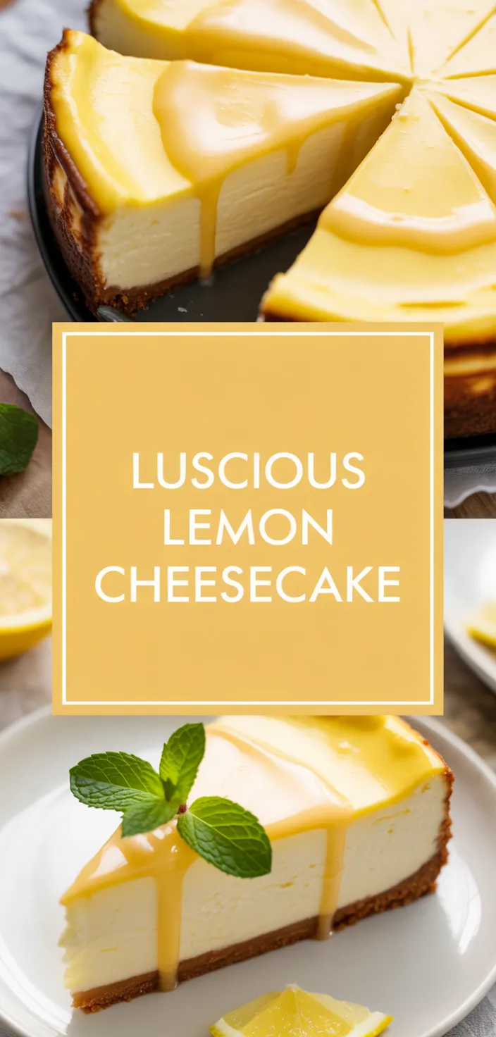 A photo of Luscious Lemon Cheesecake Recipe