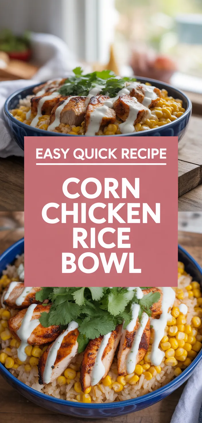 A photo of Mexican Street Corn Chicken Rice Bowl – Easy Weeknight Dinner Recipe