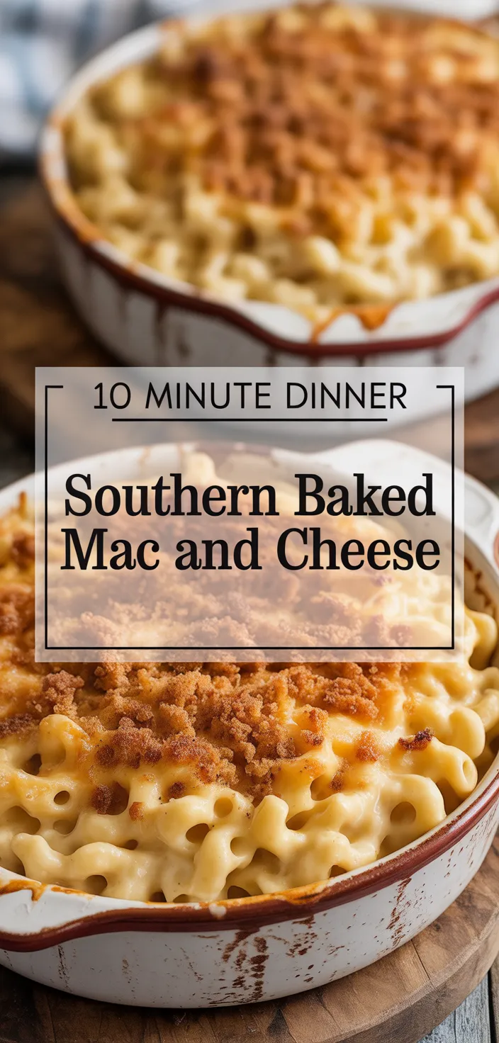 A photo of SOUTHERN BAKED MAC AND CHEESE Recipe
