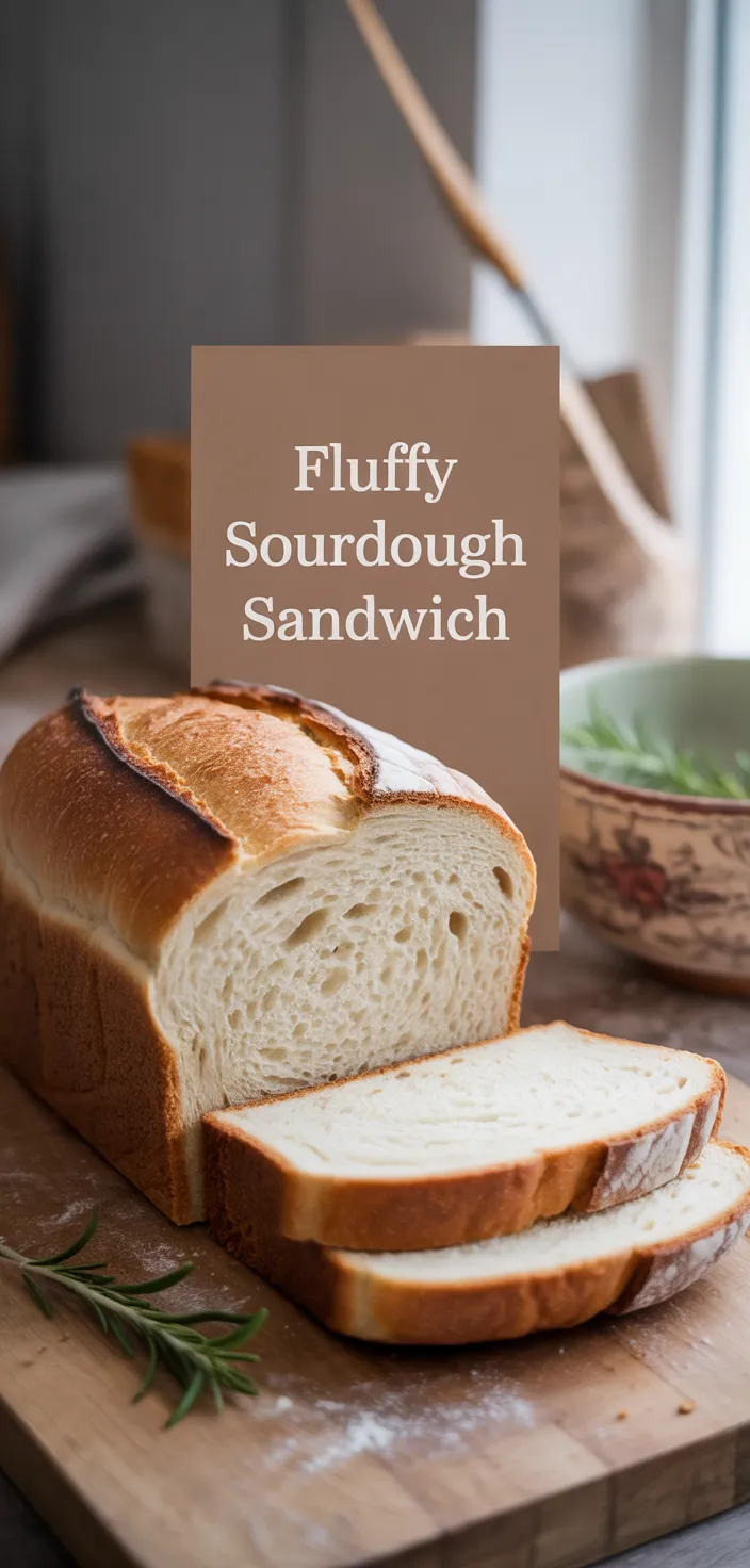A photo of Soft And Fluffy Sourdough Sandwich Bread Recipe