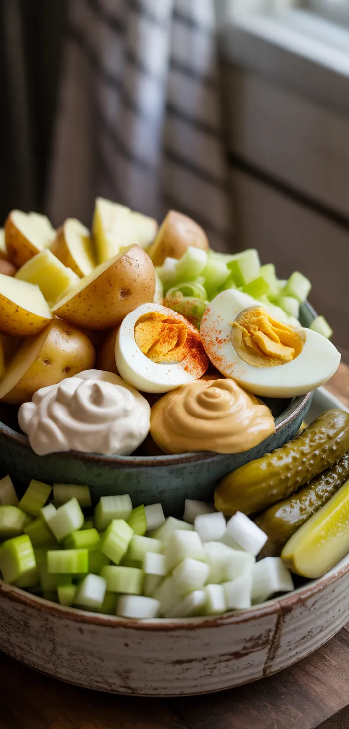 Ingredients photo for Easy Southern Potato Salad Recipe