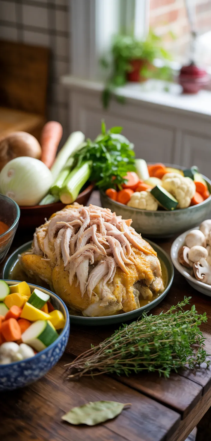 Ingredients photo for Rotisserie Chicken Soup (Low Carb + Paleo!) Recipe
